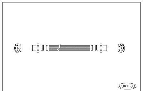 Тормозной шланг - (5562078, 90498330) CORTECO 19026812