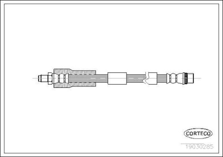 Тормозной шланг - (4806A0) CORTECO 19030285