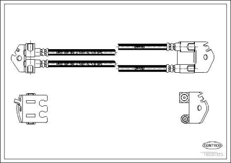 Тормозной шланг - (4041435, 4409342, YC152282DA) CORTECO 19030323