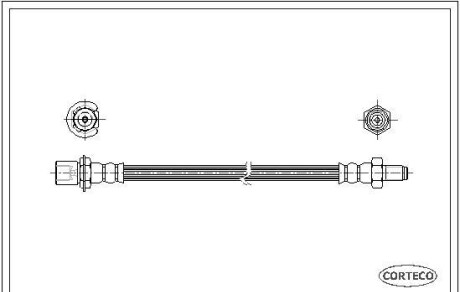 Тормозной шланг - (9694039855) CORTECO 19030344