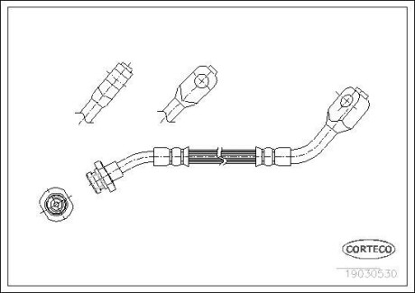 Тормозной шланг - (4621131G10, 4621131G11, 1958316) CORTECO 19030530