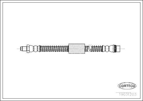 Тормозной шланг - (4620100Q0D, 4620100QAE, 4403662) CORTECO 19031203