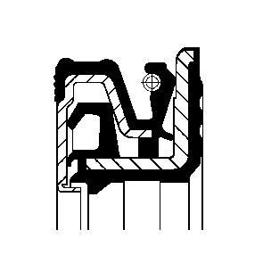 Сальник колінвалу (130x170/170x16/24/24) NEW HOLLAND LW170, LW170TC, LW190, LW190B - CORTECO 19031614B