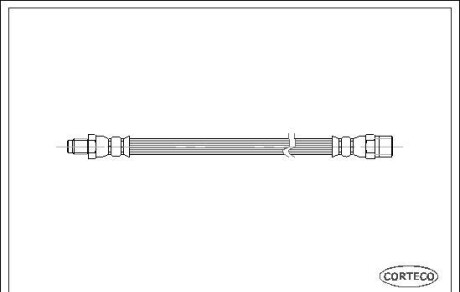 Тормозной шланг - (4A0611775B) CORTECO 19031641