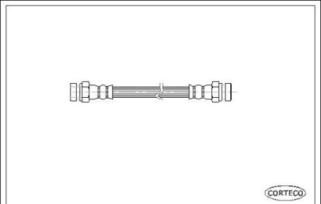 Тормозной шланг - (46542040, 46834651, 005312587) CORTECO 19031735