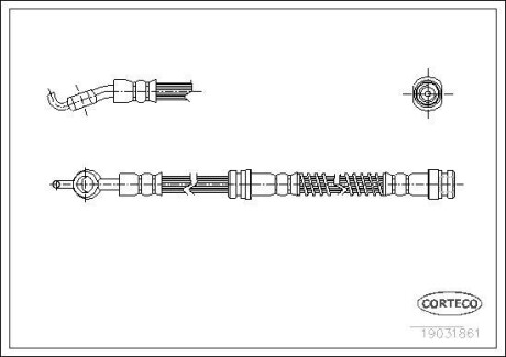 Тормозной шланг - (mb857426, mr129799) CORTECO 19031861