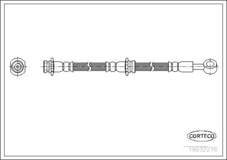 Тормозной шланг - (462102F206, 462108F801) CORTECO 19032276