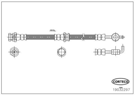 Тормозной шланг - (3898670, B45543980, B45543980A) CORTECO 19032297