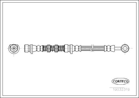 Тормозной шланг - (shb101000, shb000580, shb000581) CORTECO 19032319