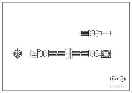 Тормозной шланг - (34306794002, 34106779817, 34321503079) CORTECO 19032372