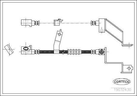 Тормозной шланг - (04797621, 4797621) CORTECO 19032430