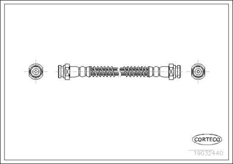 Тормозной шланг - (mb950626, mr289286, mr910915) CORTECO 19032440