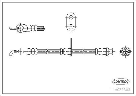 Тормозной шланг - (9094702C31, 9094702D76) CORTECO 19032583