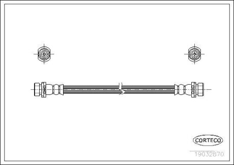 Тормозной шланг - (ec014381xa) CORTECO 19032870