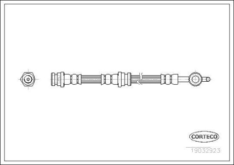 Тормозной шланг - (b25D43980, B25D43980A) CORTECO 19032923