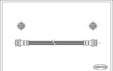 Тормозной шланг - CORTECO 19032934