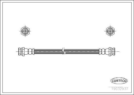 Тормозной шланг - (mb857550, mn116498, mr129770) CORTECO 19032937