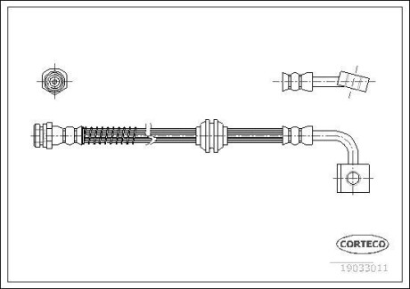 Тормозной шланг - (0K56A43980A, 0K55243980B) CORTECO 19033011