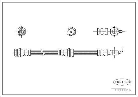 Тормозной шланг - (c00143980) CORTECO 19033016