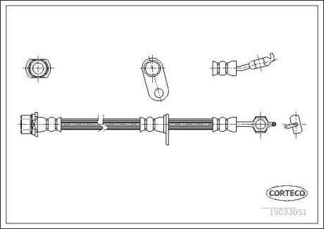 Тормозной шланг - (9008094A60, 9094702A84, 90947W2048) CORTECO 19033051