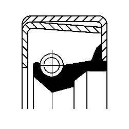 Сальник колінвалу (83x108,05/108,1x12) CATERPILLAR - CORTECO 19033271B