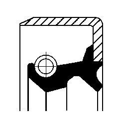 Сальник колінвалу (22x35/35x8) KOMATSU - CORTECO 19033638B