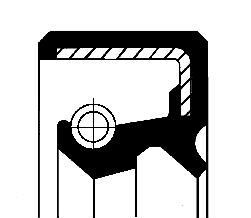 Уплотняющее кольцо вала, автоматическая коробка передач - CORTECO 19034044B