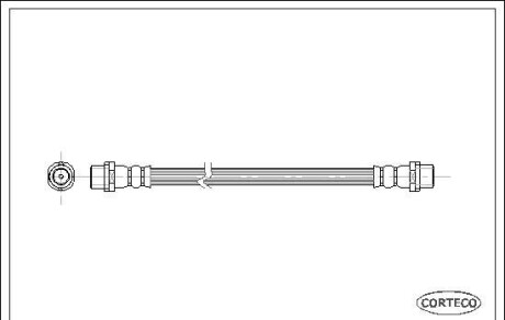 Тормозной шланг - (7H0611775, 7H0611775B) CORTECO 19034267