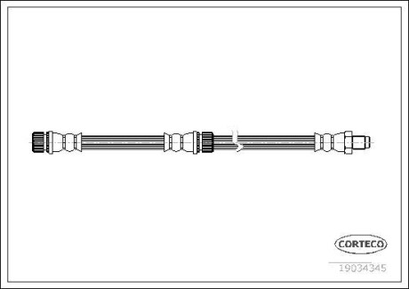 Тормозной шланг - (mr955329, 4544201926) CORTECO 19034345