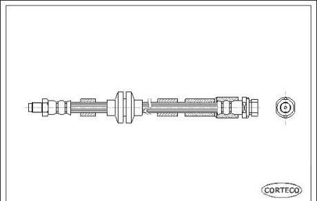 Тормозной шланг - (1324028, 1347496, 1355687) CORTECO 19034666