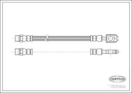 Тормозной шланг - (4D0611775D, 4D0611775G) CORTECO 19034686
