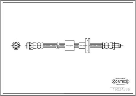 Тормозной шланг - (34303411443) CORTECO 19034869