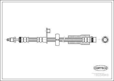 Тормозной шланг - (4806G1) CORTECO 19034949