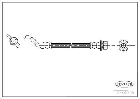 Тормозной шланг - CORTECO 19035295