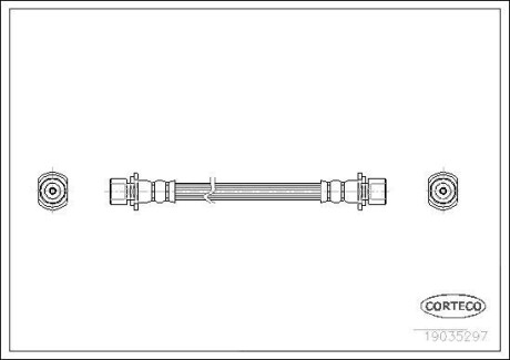 Тормозной шланг - CORTECO 19035297
