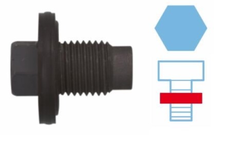 Резьбовая пробка, маслянный поддон - (11137513050, 6504018, K06506214AA) CORTECO 220073H