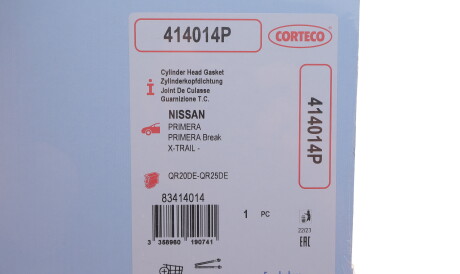Фото 2 - Прокладка ГБК блока циліндрів CORTECO 414014P