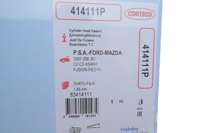 Фото 2 - Прокладка ГБК блока циліндрів CORTECO 414111P