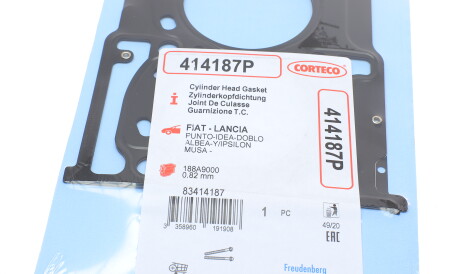 Фото 3 - Прокладка ГБК блока циліндрів CORTECO 414187P