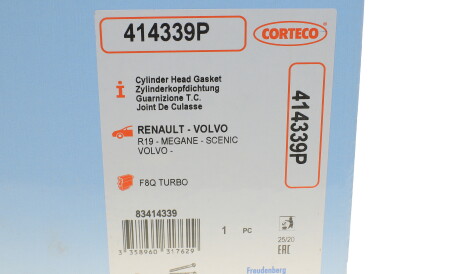 Фото 2 - Прокладка ГБЦ головки блока CORTECO 414339P