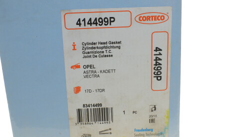 Фото 2 - Прокладка ГБК блока циліндрів CORTECO 414499P