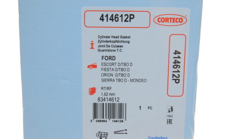 Фото 2 - Прокладка ГБЦ головки блока CORTECO 414612P