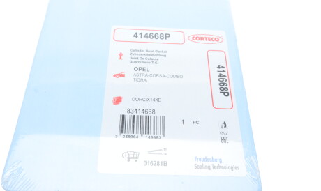 Фото 2 - Прокладка ГБК блока циліндрів CORTECO 414668P