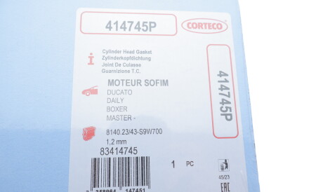 Фото 2 - Прокладка ГБК блока циліндрів CORTECO 414745P