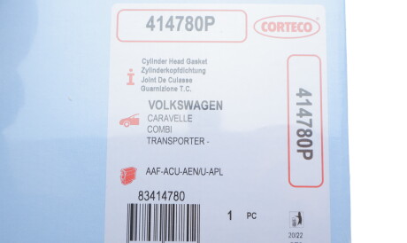 Фото 2 - Прокладка ГБК блока циліндрів CORTECO 414780P