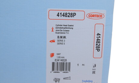 Фото 2 - Прокладка ГБК блока циліндрів CORTECO 414828P
