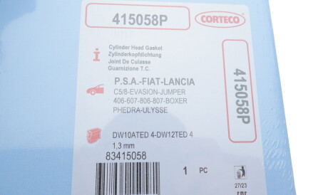 Фото 2 - Прокладка ГБК блока циліндрів CORTECO 415058P