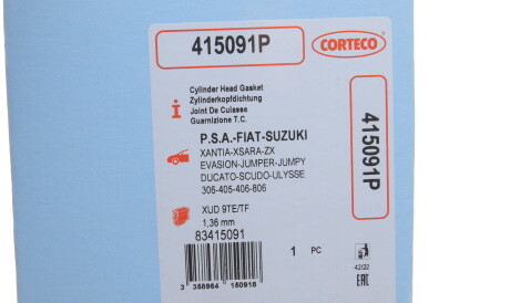 Фото 2 - Прокладка ГБЦ головки блока CORTECO 415091P