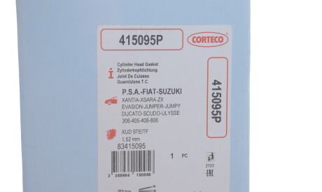 Фото 2 - Прокладка ГБК блока циліндрів CORTECO 415095P