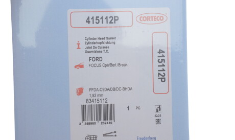 Фото 2 - Прокладка ГБЦ головки блока CORTECO 415112P